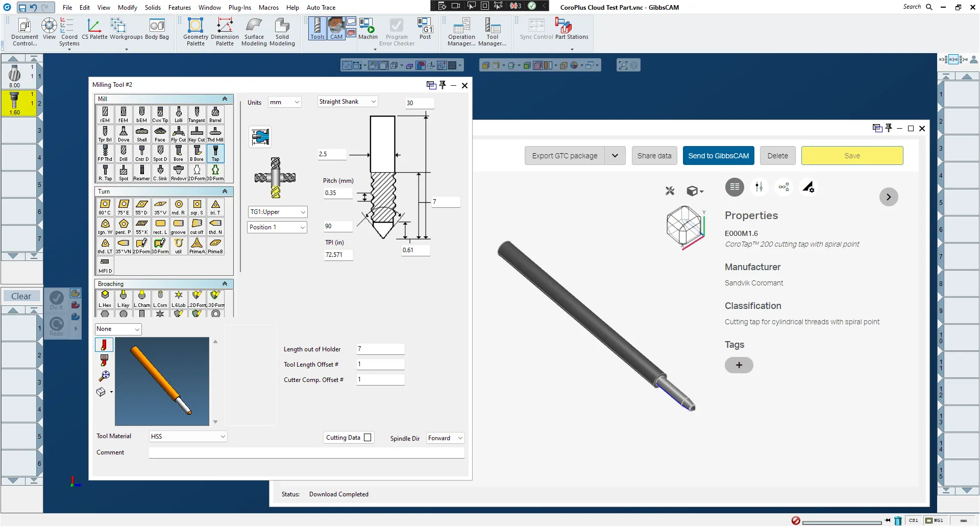 CoroPlus Tool Library For GibbsCAM 2025